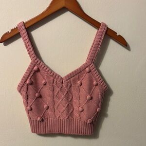 Forever 21 Pink Textured Tank Top